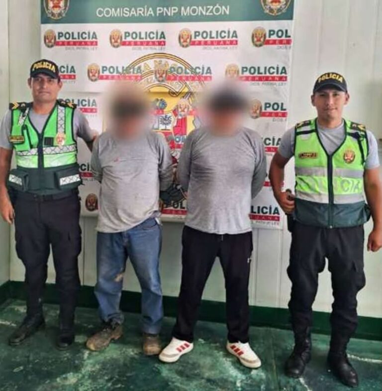 Dos intervenidos por presunta minería ilegal y decomisan maquinaria pesada