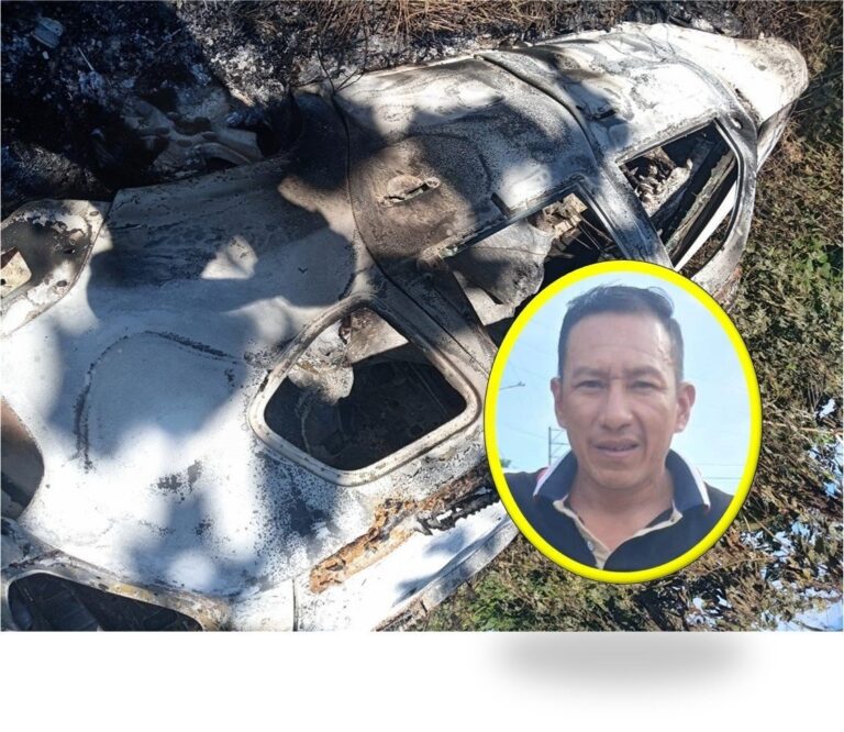 Familia denuncia desaparición de chofer de colectivo en Puerto Inca; su vehículo fue encontrado quemado