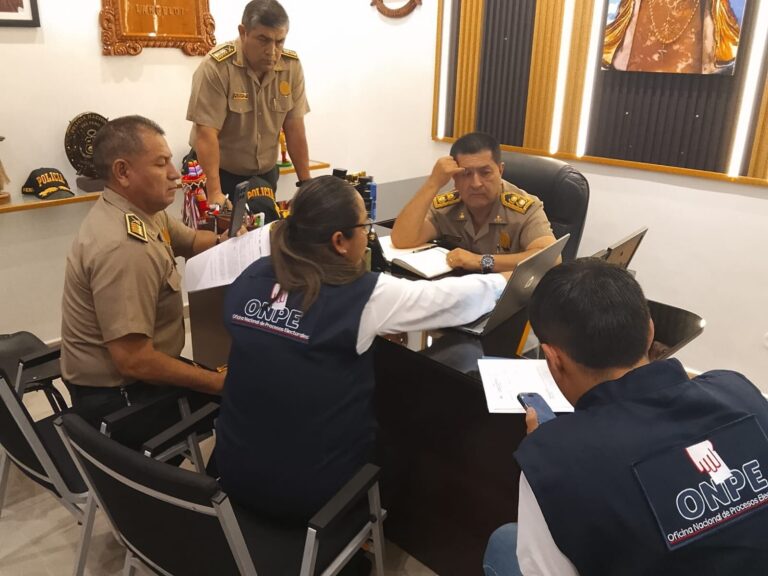 Coordinan con las Fuerzas Armadas y la Policía Nacional acciones de seguridad para las elecciones 2026 en Yarowilca