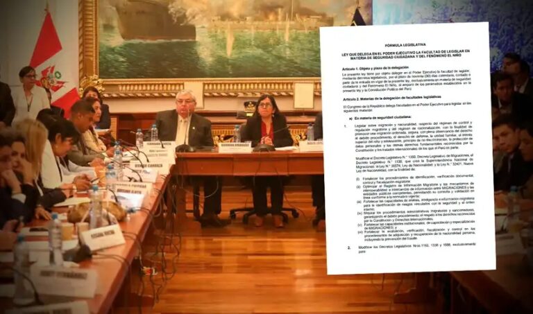 Comisión de Constitución aprueba dictamen de facultades solo en seguridad y Fenómeno El Niño